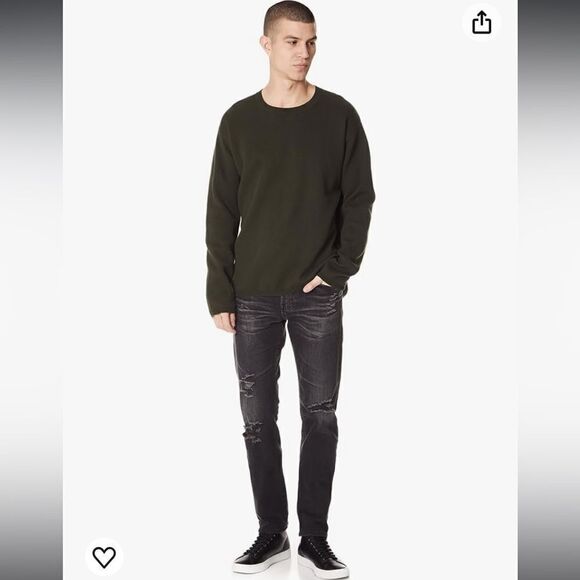 AG Tellis Deconstructed Modern Slim Fit Jeans with Stretch in Black Wash, 29 NWT - Picture 4 of 14